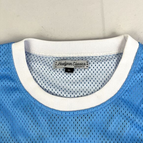Mens Headgear Classics Crenshaw Nipsey Hussle Stitched Mesh Jersey Size XL Blue - Picture 5 of 8